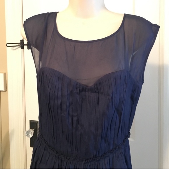 Boden Delicate Navy Blue cocktail Eva Dress size 8 L - Picture 3 of 7